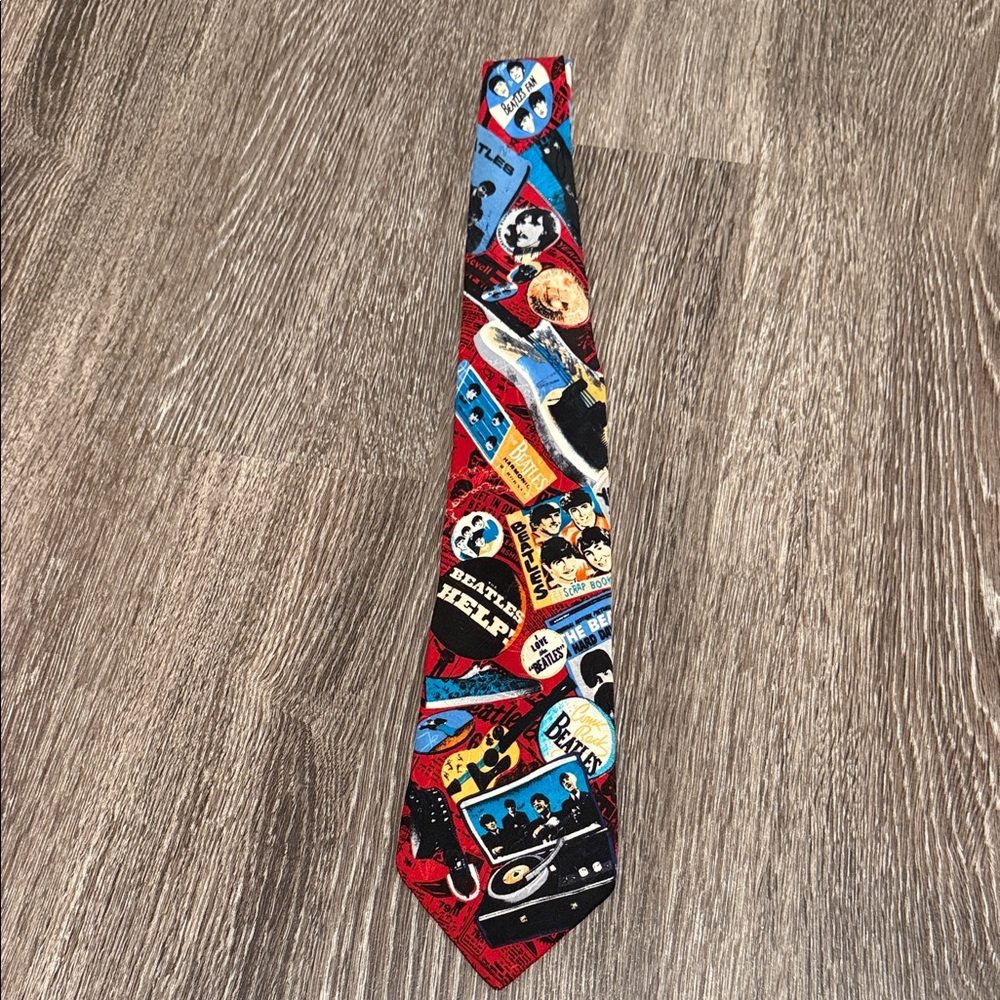 The Beatles Red and Blue Tie